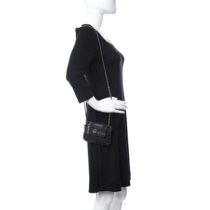 Chanel Denim Quilted Denim Mood Clutch With Chain Black Multicolor 2 of 11