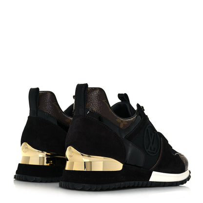 Louis Vuitton Suede Monogram Run Away Sneakers 35 Black 4 of 7