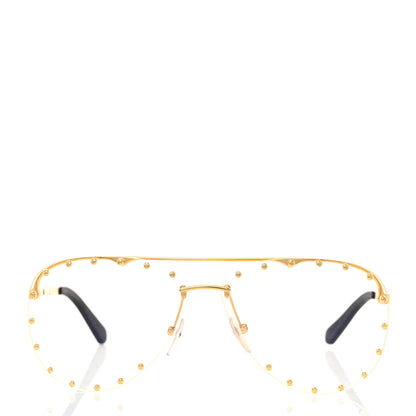 Louis Vuitton Metal The Party Aviator Anti Blue Light Sunglasses Z0997W Gold 6 of 6