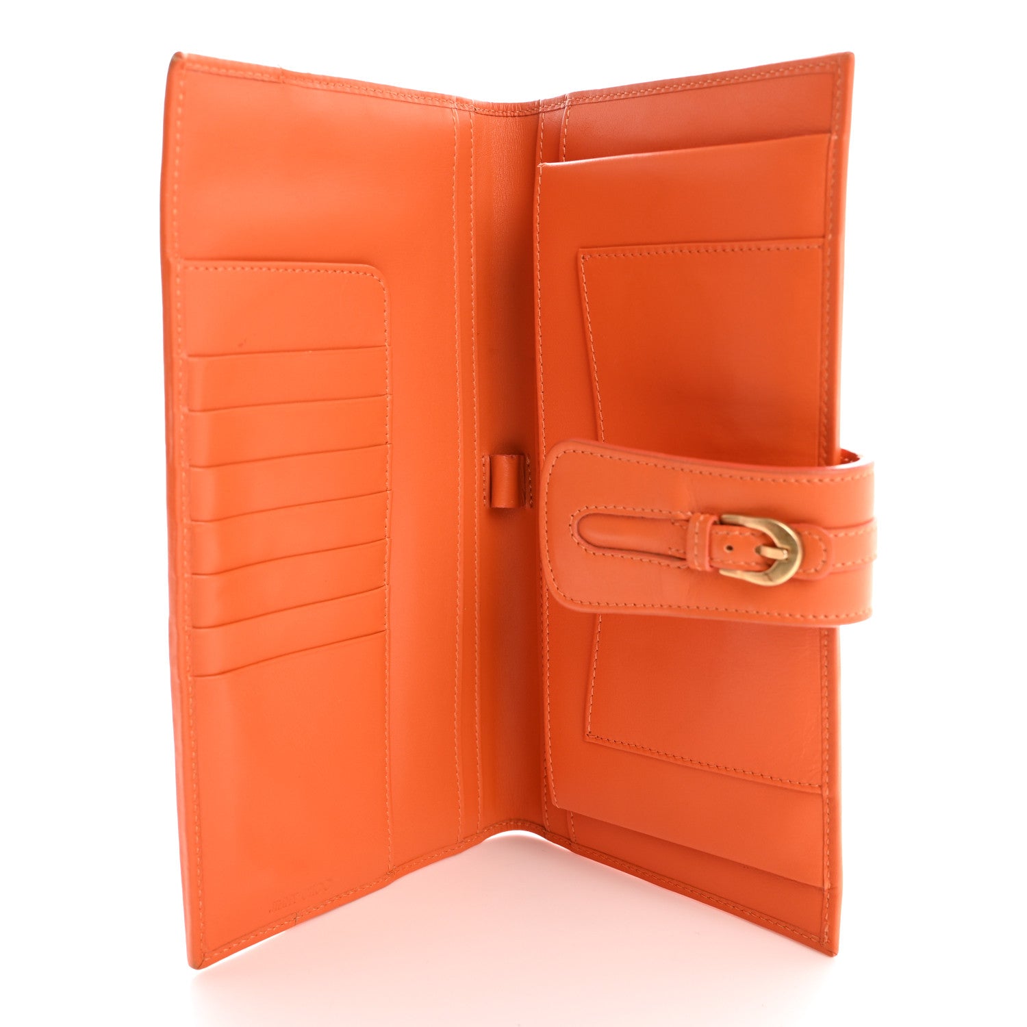 Jimmy Choo Calfskin Continental Wallet Orange 6 of 14