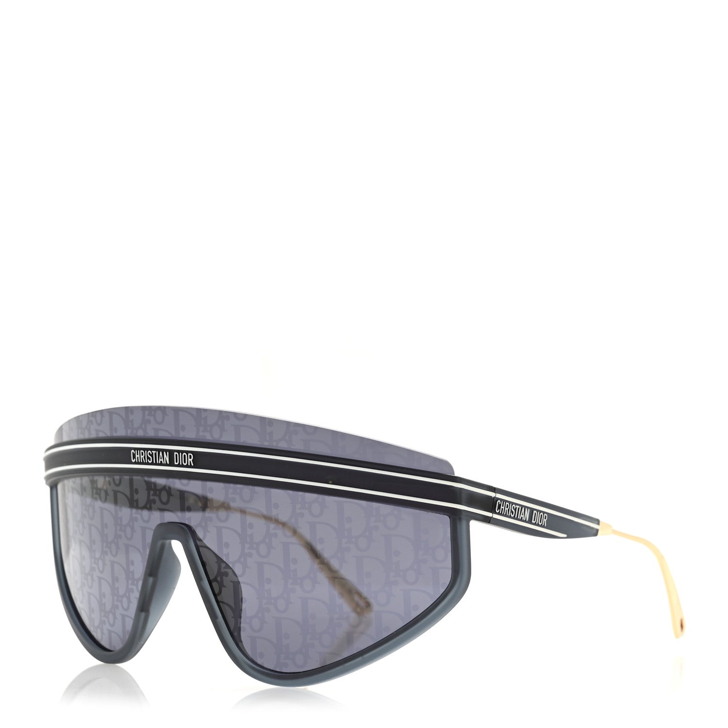 Christian Dior Oblique Mask DiorClub M2U Sunglasses Translucent Blue 1 of 10