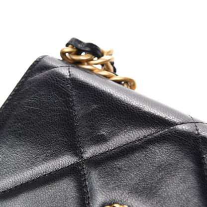 Chanel Goatskin Quilted Chanel 19 Wallet On Chain WOC Black 8 of 14