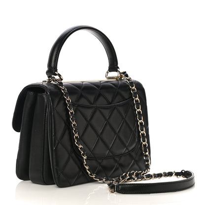 Chanel Lambskin Quilted Small Trendy CC Dual Handle Flap Bag Black 3 of 11