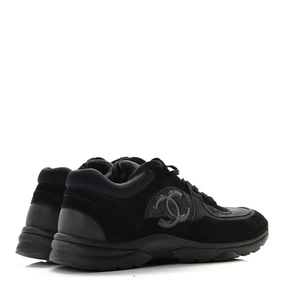 Chanel Kid Suede Calfskin Mens Sneakers 46 Black 4 of 7