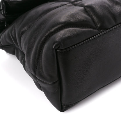 Saint Laurent Lambskin Quilted Monogram Monochrome Medium Loulou Puffer Chain Satchel Black 10 of 12
