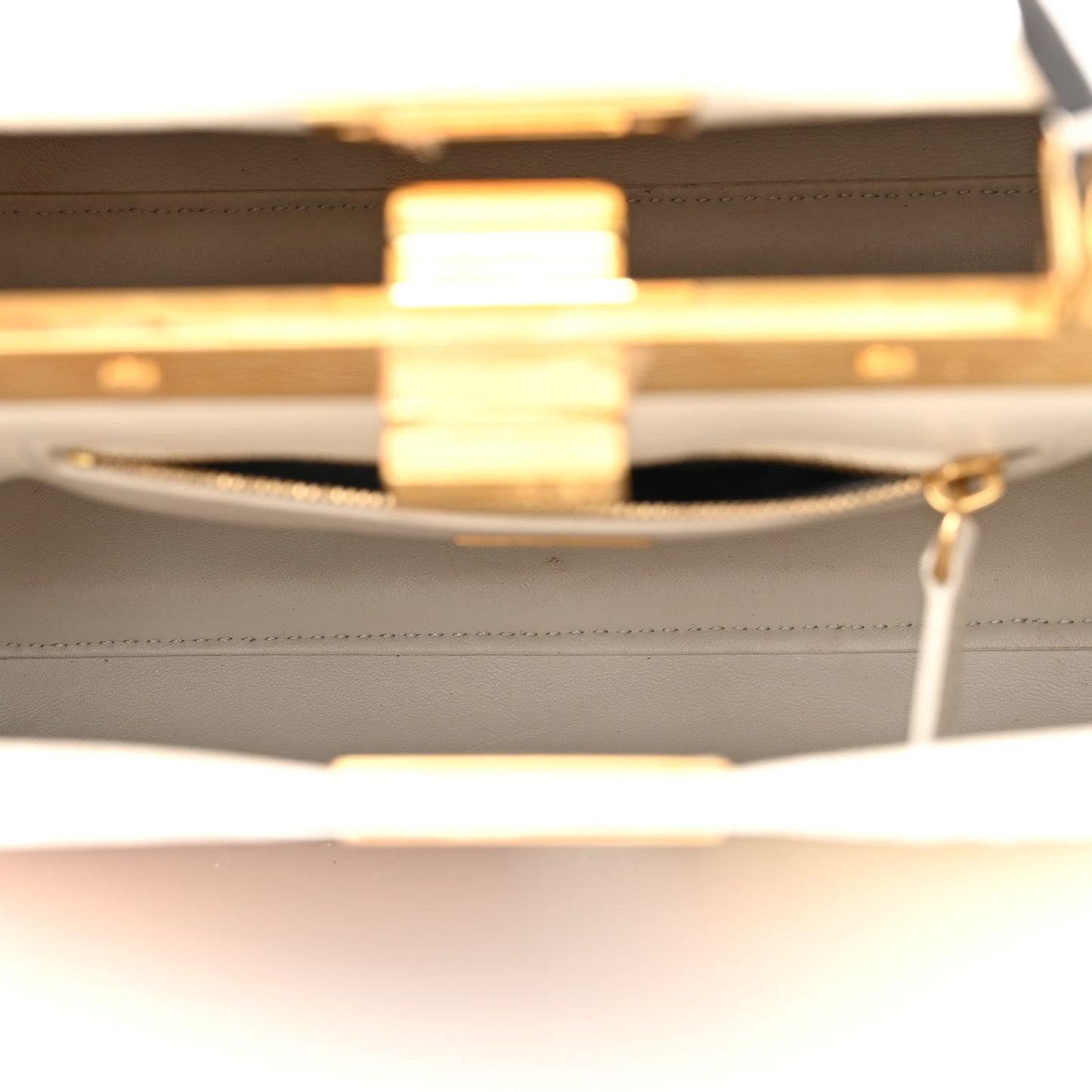 Glazed Fabric Nappa FF Disco Girls Inlay Mini Peekaboo Iconic Satchel Bianco Perla Multicolor