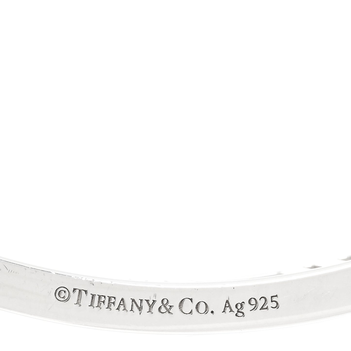 Sterling Silver Narrow Atlas Open Bangle Bracelet