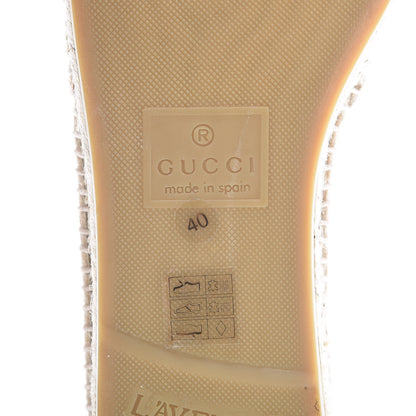 Gucci Canvas Logo Espadrilles 40 Greggio White 6 of 9