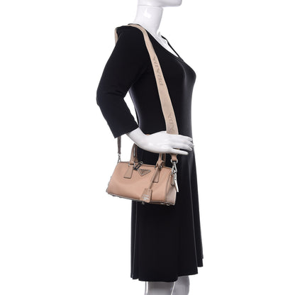 Prada Tessuto Nylon Saffiano Re-Edition 2005 Top Handle Crossbody Bag Cammeo 2 of 10