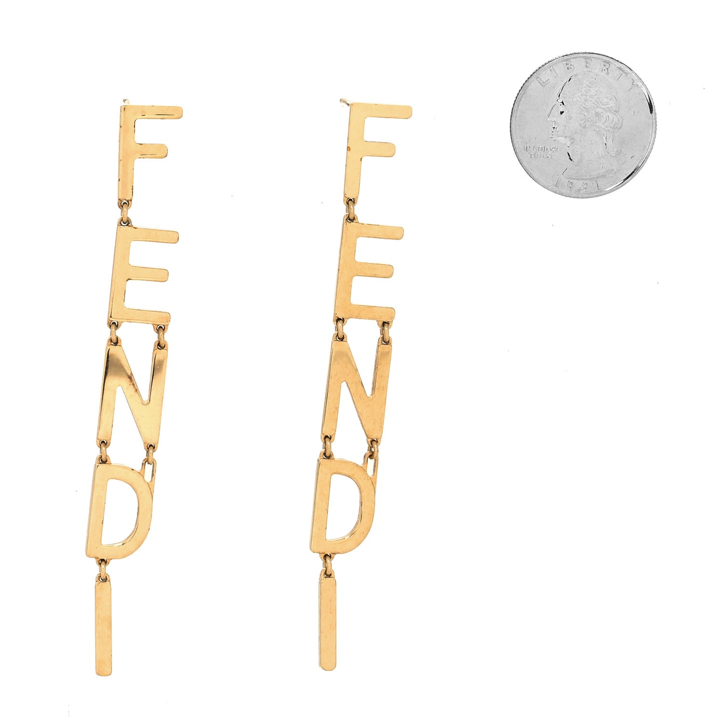 Metal Signature Earrings Gold