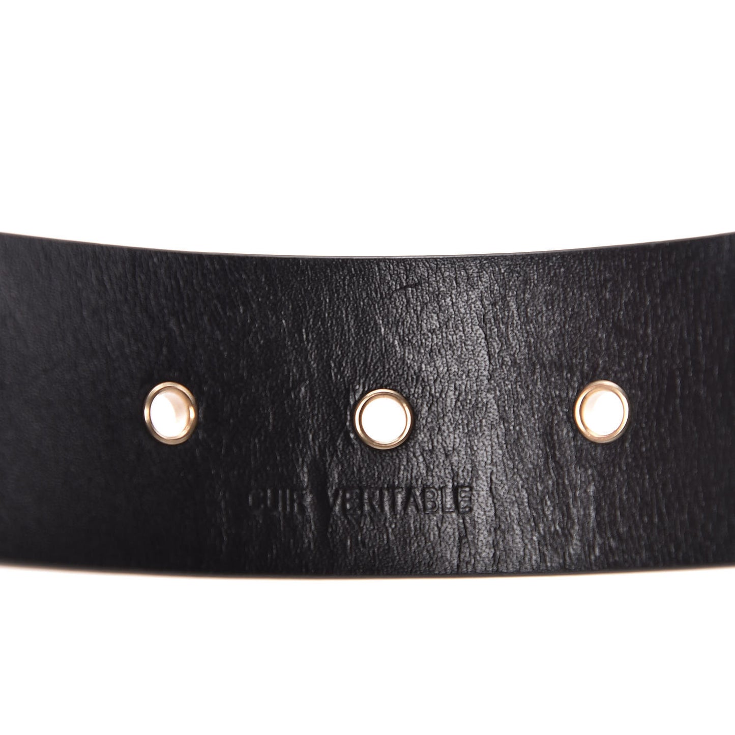 Calfskin Cross Stitch Grommet Belt 80 32 Black