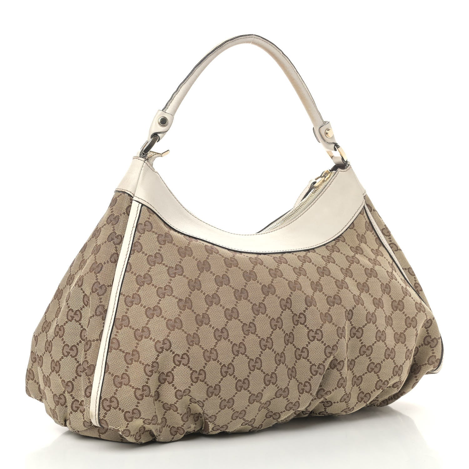 Gucci Monogram Large D Gold Hobo Off White 3 of 13