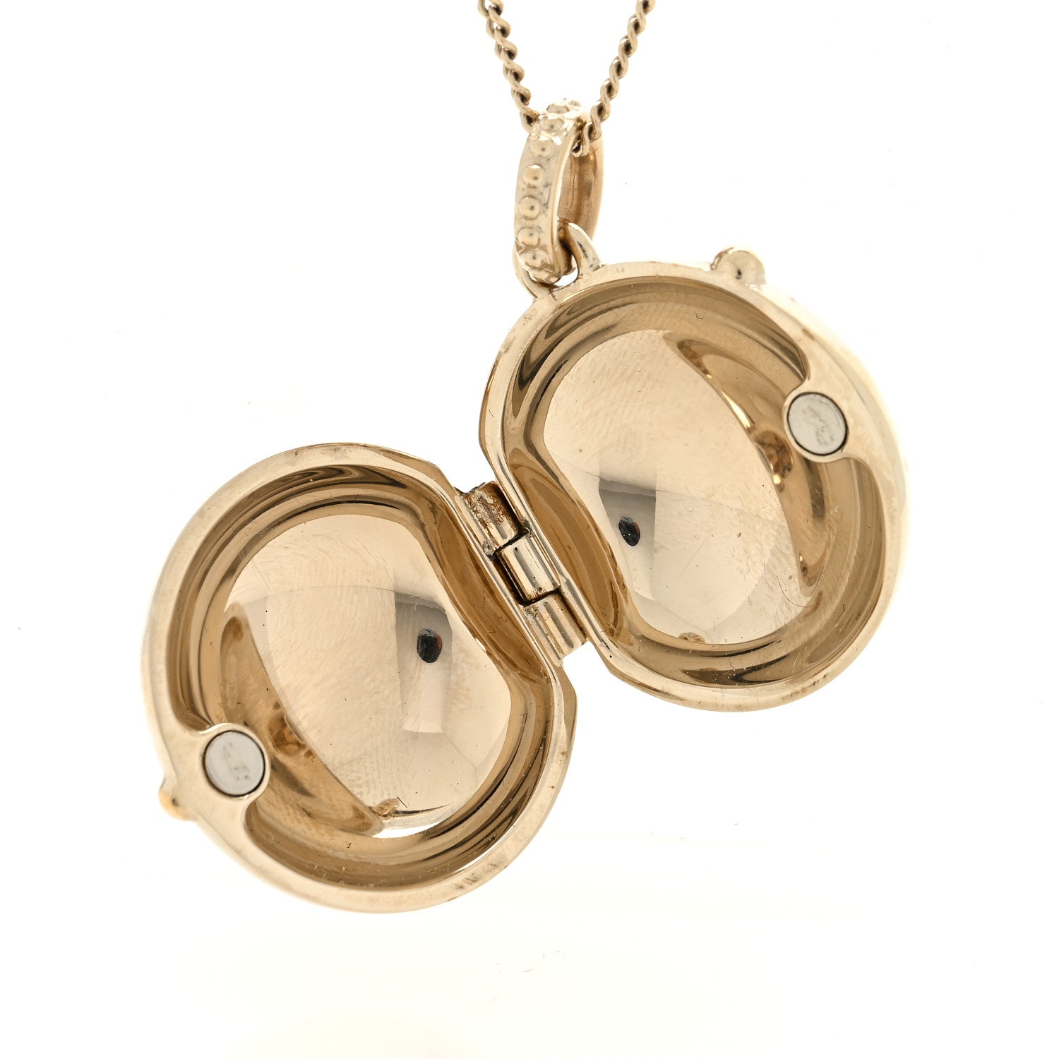 Chanel Metal CC Locket Necklace Gold 3 of 5