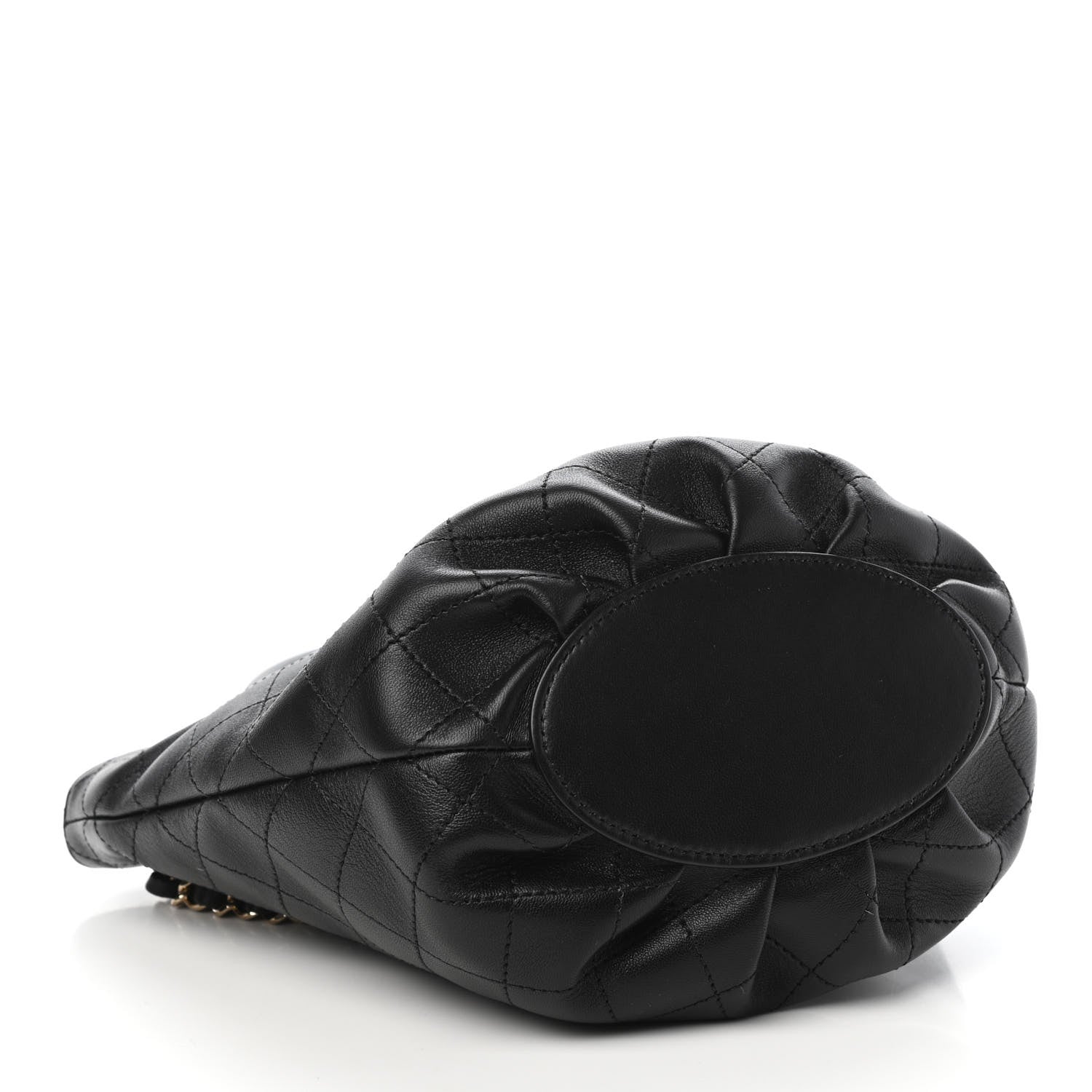 Chanel Lambskin Stitched Small Shopping Tote Black 4 of 11
