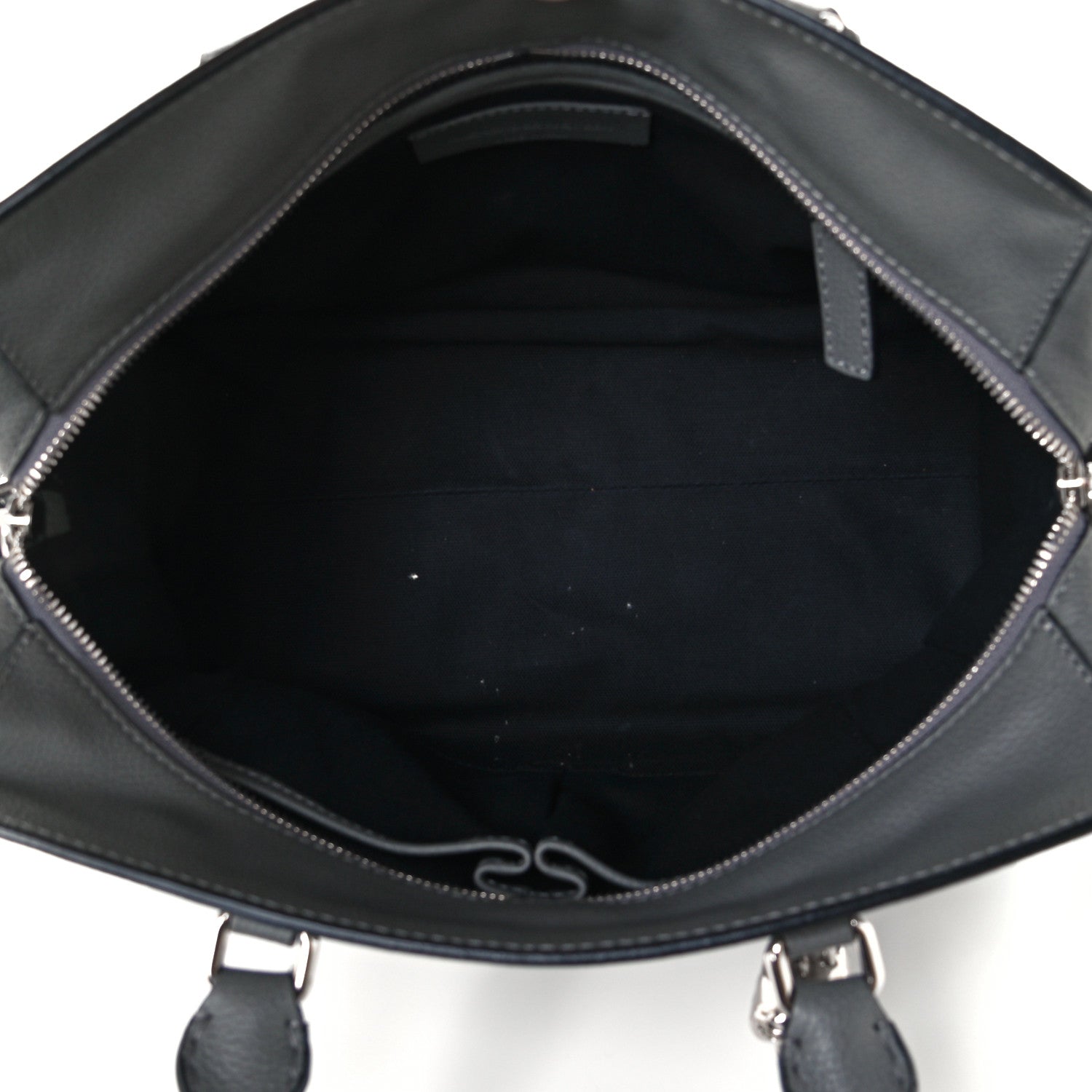 Alexander McQueen Pebbled Calfskin Small Skull Padlock Zip Around Tote Dark Grey 4 of 10