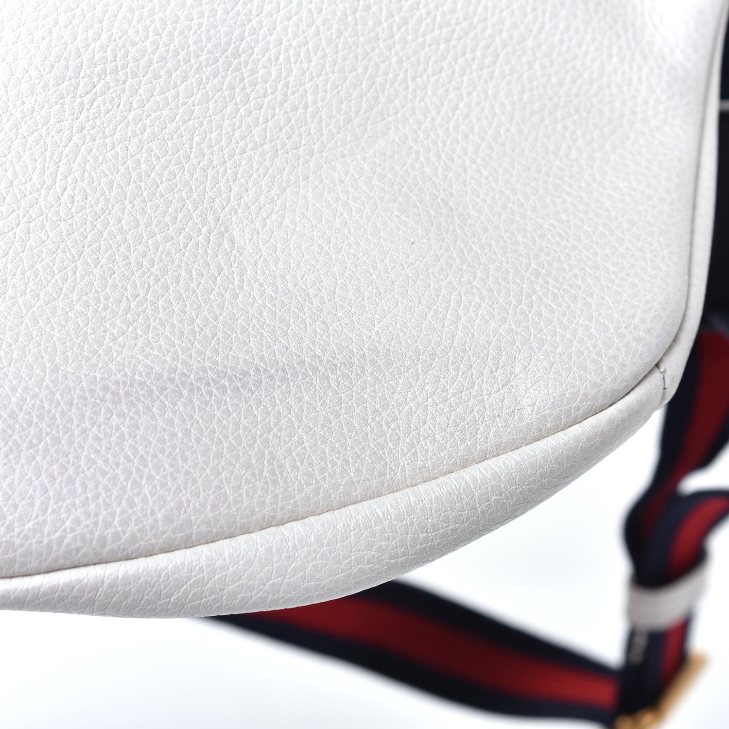 Gucci Grained Calfskin Small Logo Belt Bag White 9 of 12