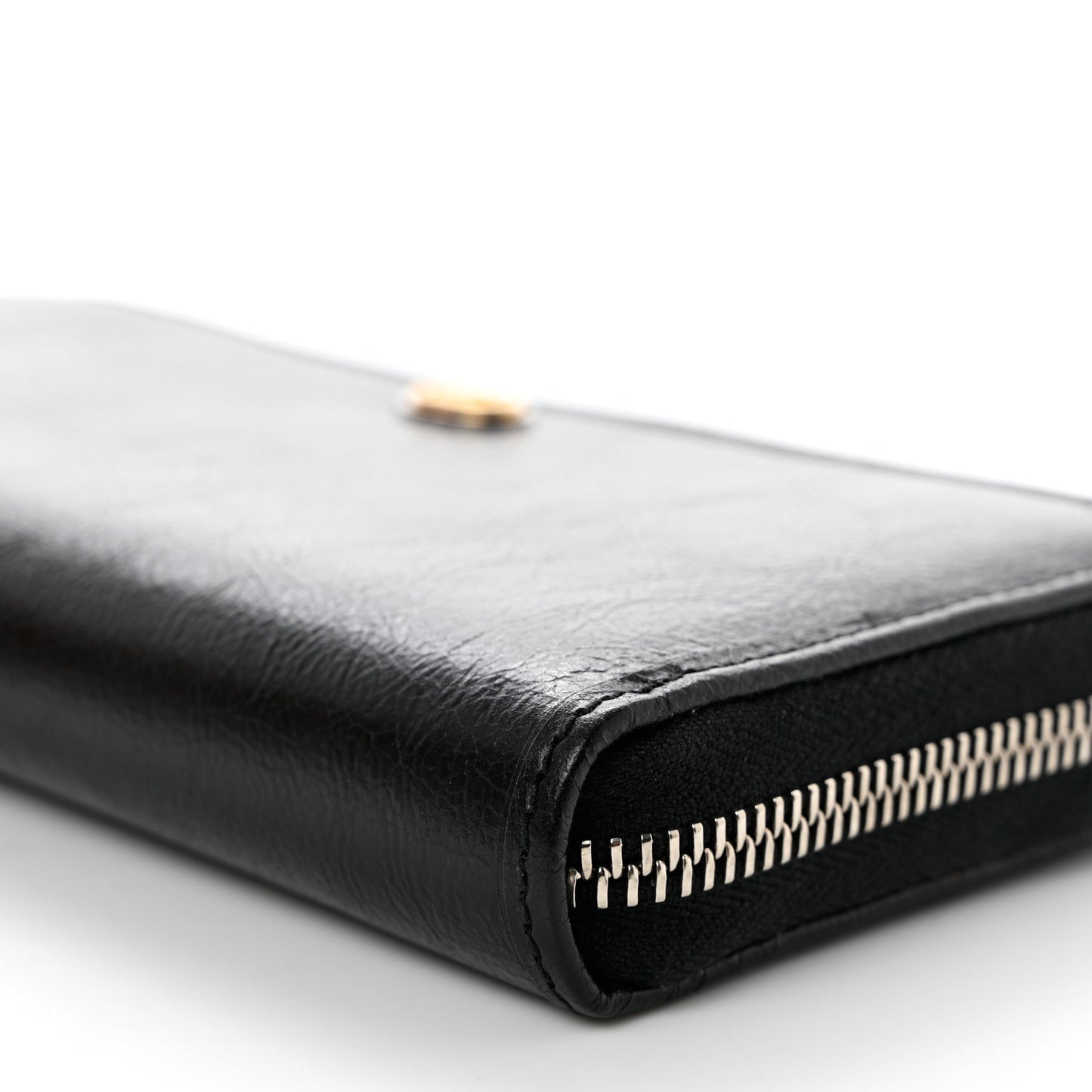 Vintage Calfskin Interlocking G Zip Wallet Black