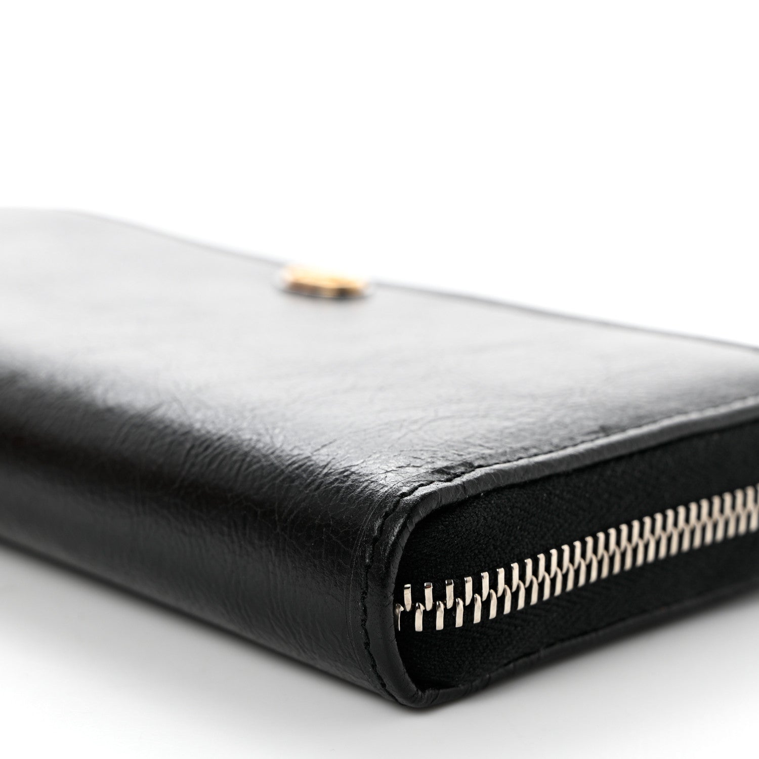 Gucci Vintage Calfskin Interlocking G Zip Wallet Black 11 of 12