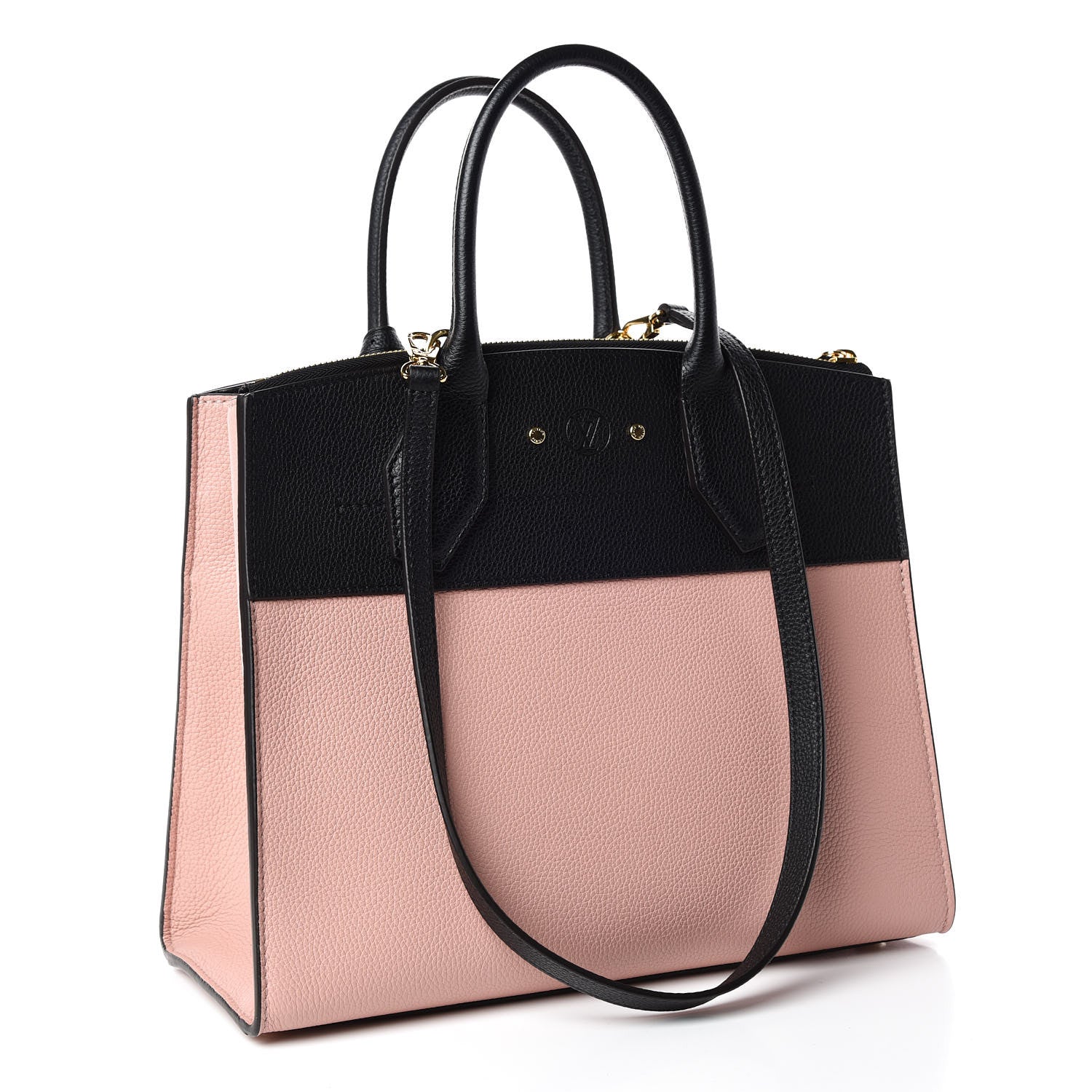 Louis Vuitton Calfskin City Steamer MM Magnolia Black 3 of 8