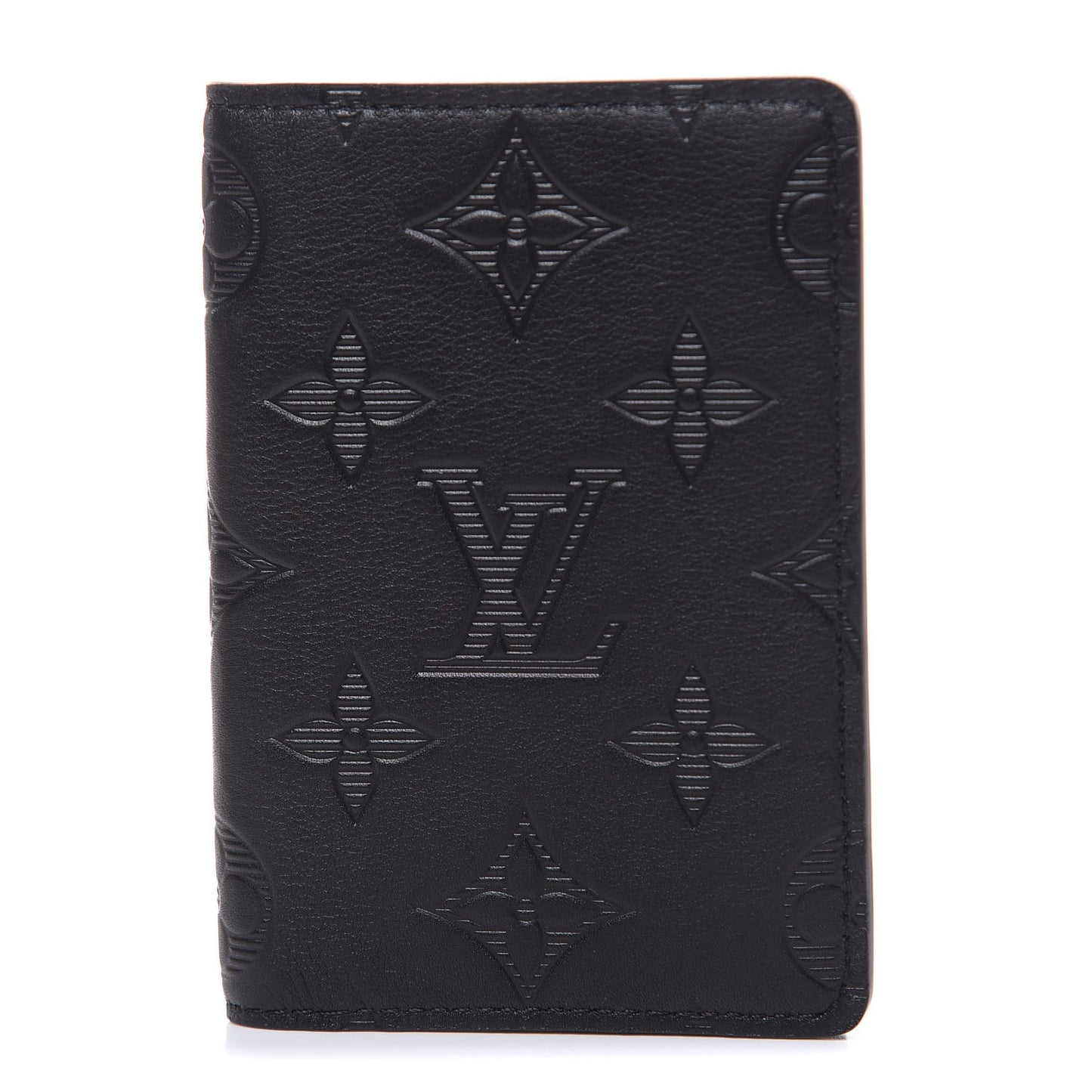 Calfskin Monogram Shadow Pocket Organizer Black