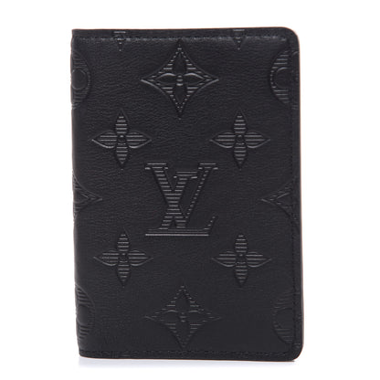Louis Vuitton Calfskin Monogram Shadow Pocket Organizer Black 1 of 7