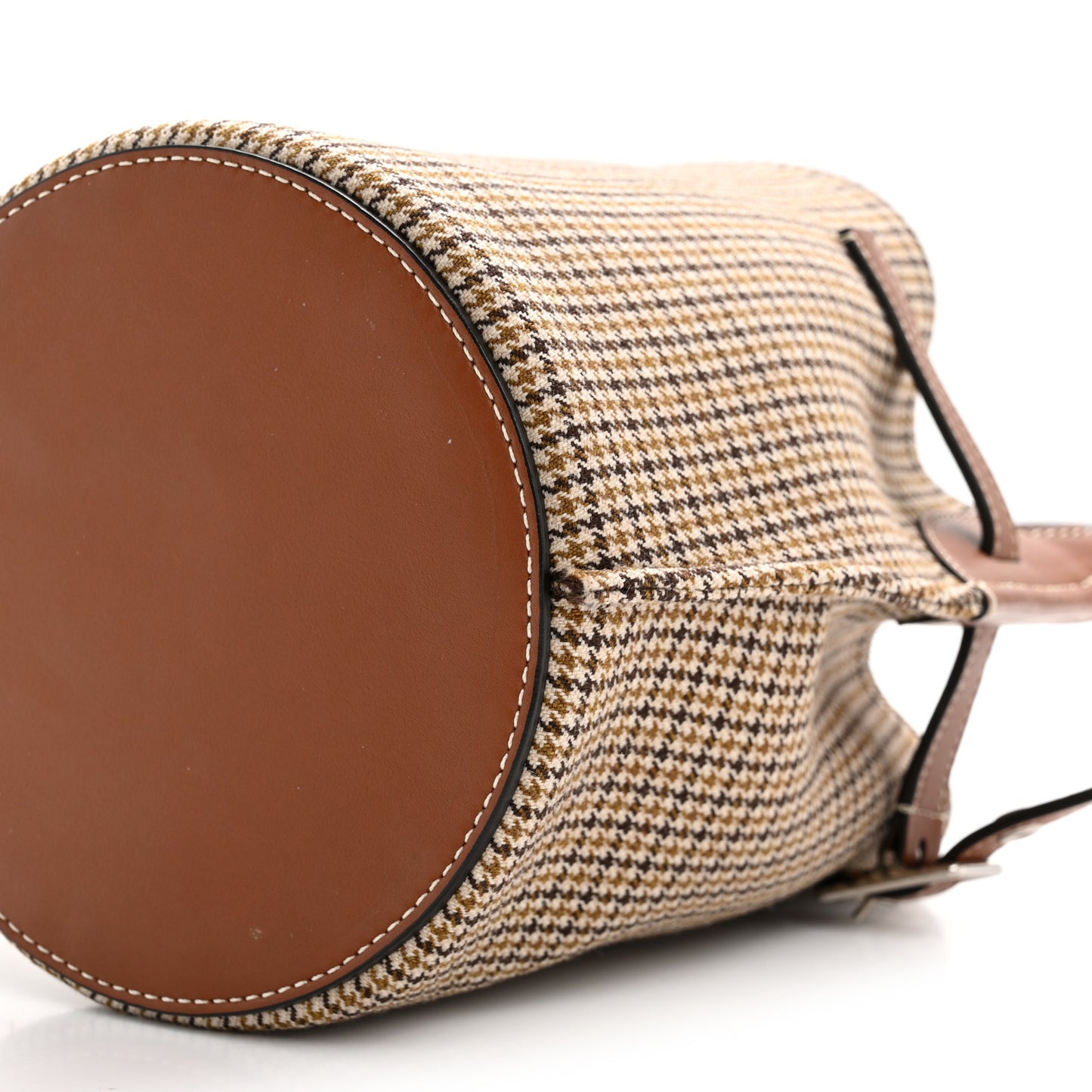 Smooth Calfskin Tweed Nano Big Bag Bucket Tan