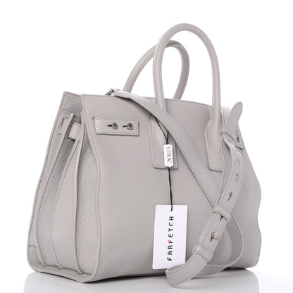 Saint Laurent Grained Calfskin Small Supple Sac De Jour Mouse Grey 4 of 7
