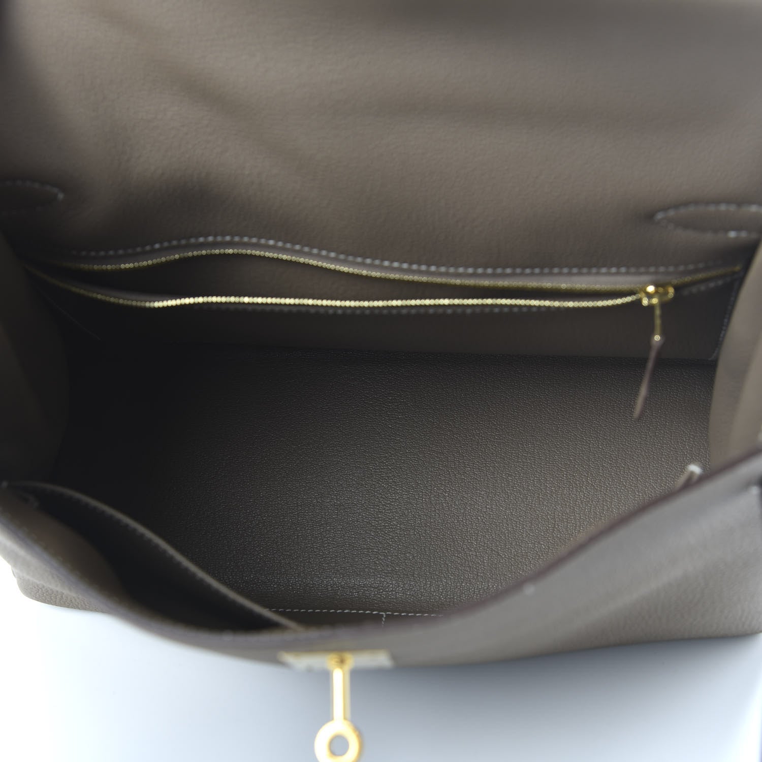 Hermes Togo Kelly Retourne 32 Etoupe 5 of 11