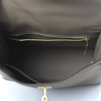 Hermes Togo Kelly Retourne 32 Etoupe 5 of 11