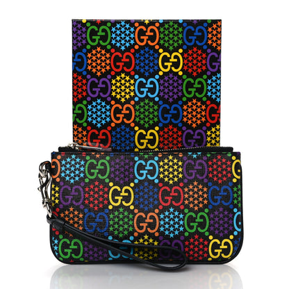 Gucci GG Supreme Monogram Psychedelic iPhone Pouch Black 10 of 10