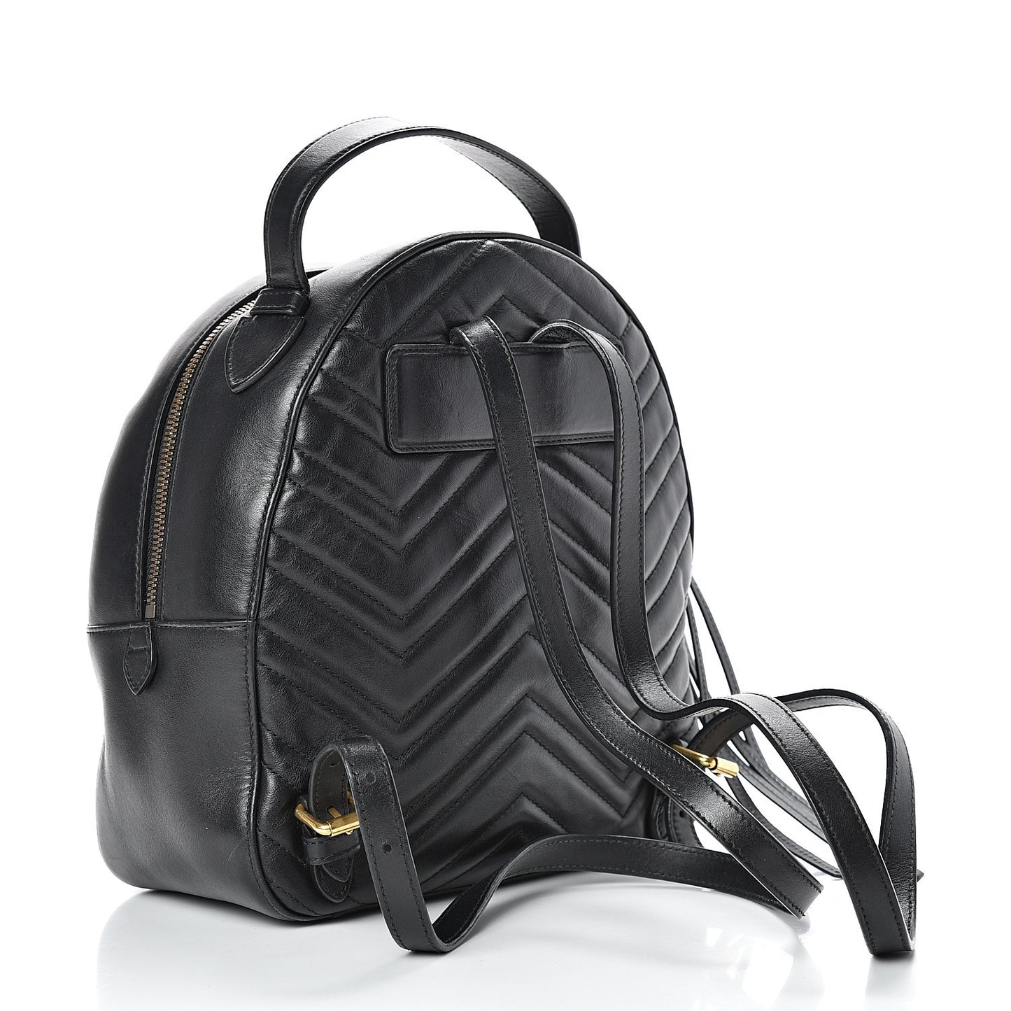 Calfskin Matelasse GG Marmont Dome Backpack Black