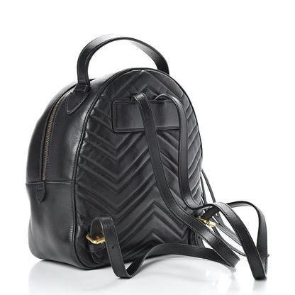 Gucci Calfskin Matelasse GG Marmont Dome Backpack Black 2 of 16