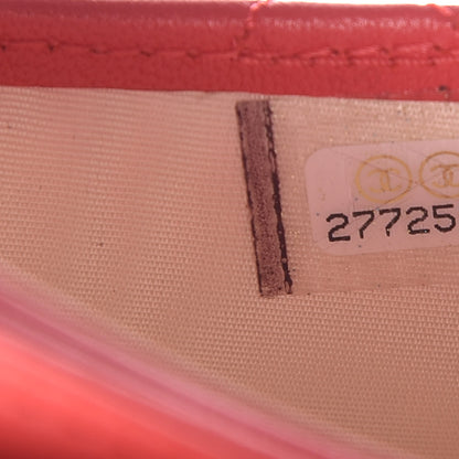 Chanel Lambskin Quilted Card Holder Red 8 of 9