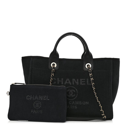 Chanel Mixed Fibers Small Deauville Tote Black 1 of 11