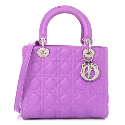 Christian Dior Lambskin Cannage Medium Lady Dior Purple 1 of 12