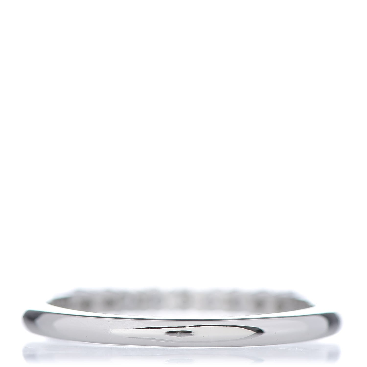 Tiffany Platinum Diamond 2.2mm Embrace Half Circle Band Ring 54 6.75 4 of 6