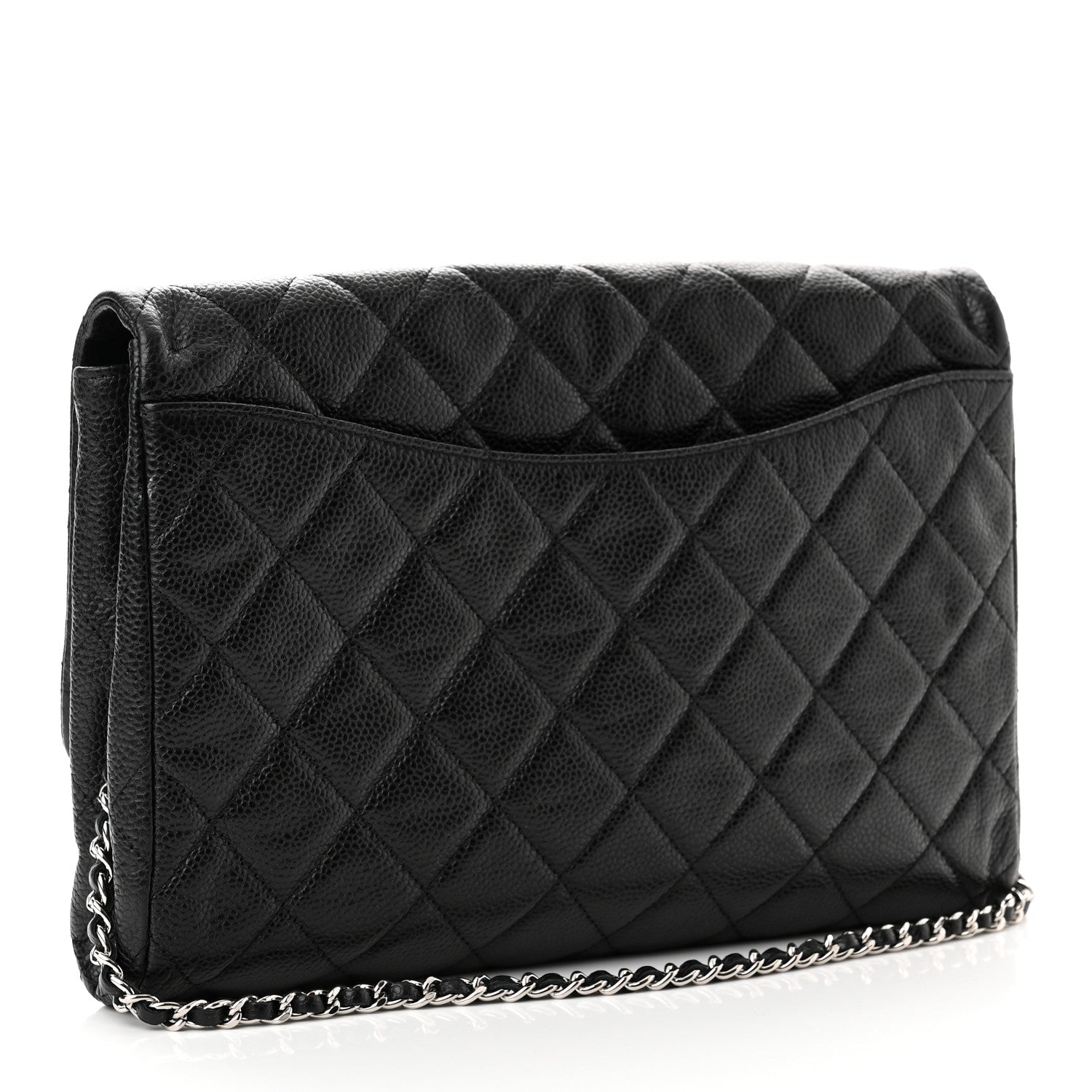 Chanel Caviar Quilted Clutch With Chain Flap Black 3 of 12