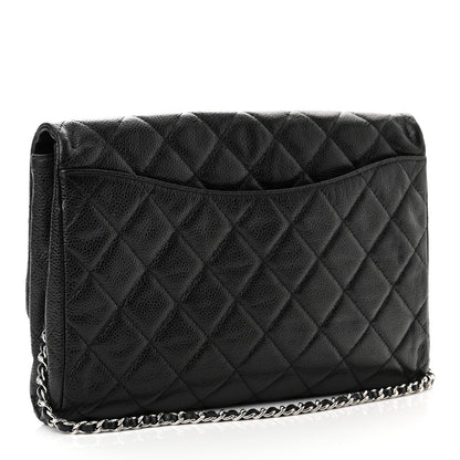 Chanel Caviar Quilted Clutch With Chain Flap Black 3 of 12