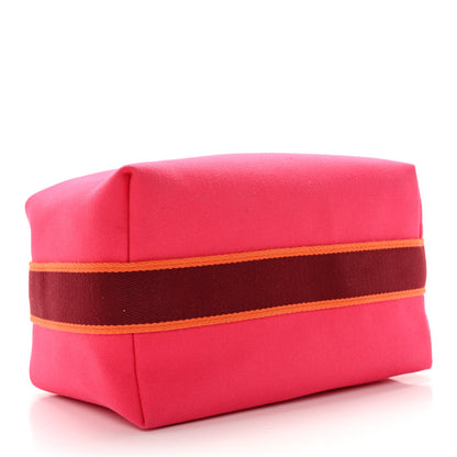 Hermes Canvas Large Bride-A-Brac Pouch Hibiscus 4 of 9