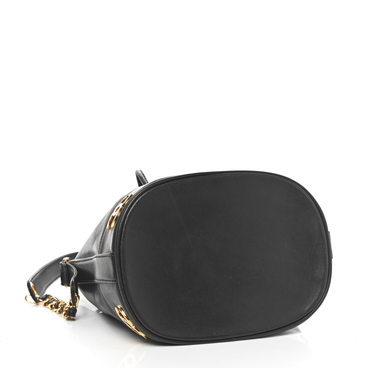 Chanel Lambskin CC Drawstring Shoulder Bag Black 5 of 11