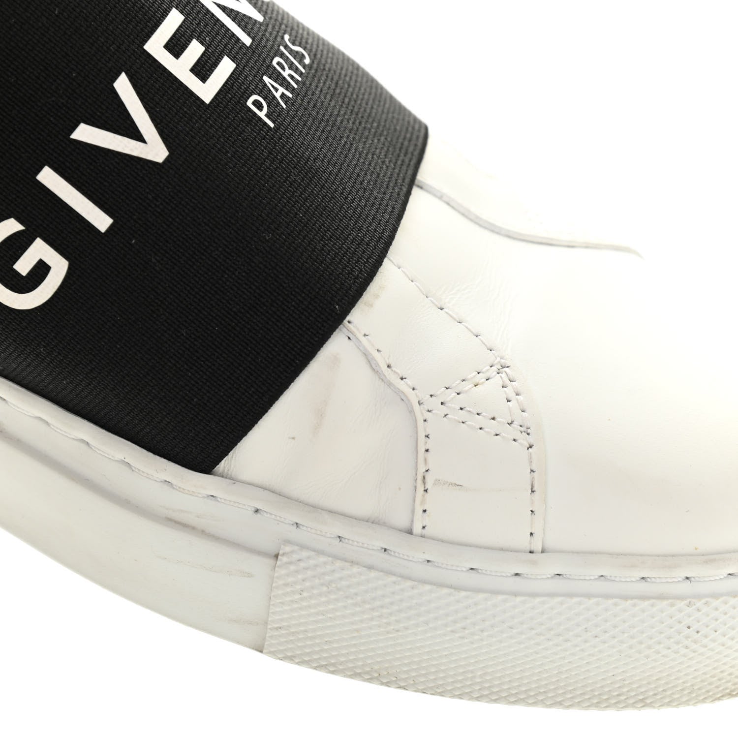 Givenchy Calfskin Band Logo Womens Urban Street Sneakers 39.5 White Black 9 of 17
