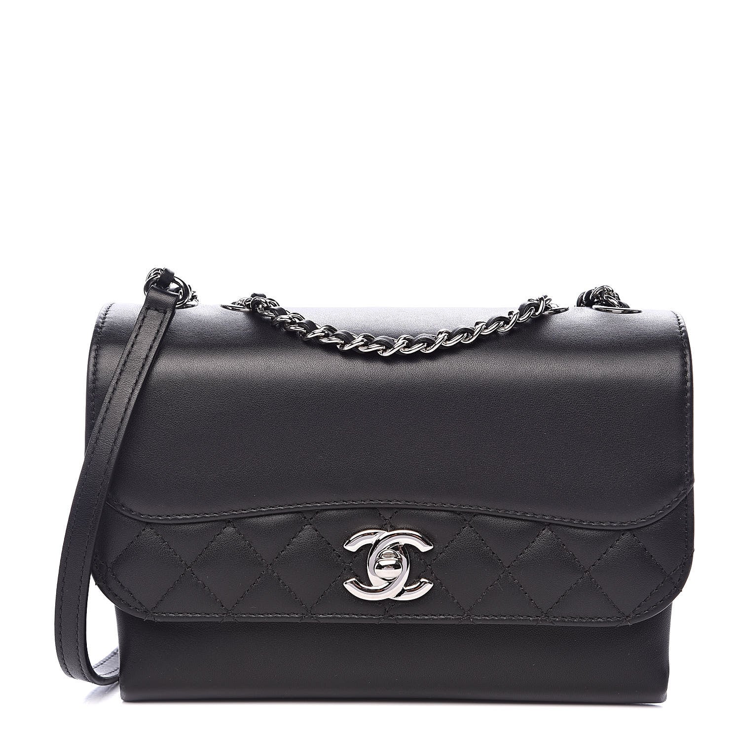 Chanel Calfskin Mini Tramezzo Flap Black 1 of 12