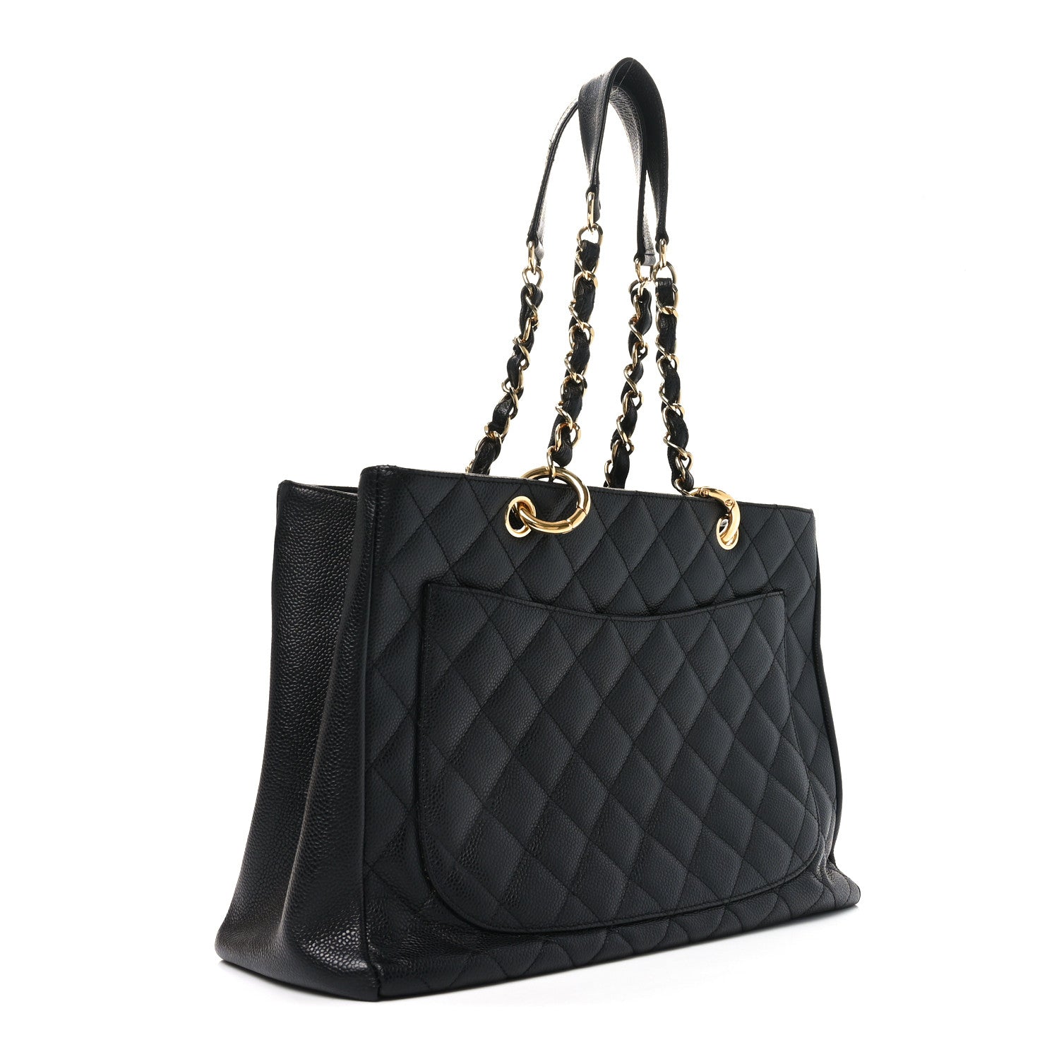 Chanel Caviar Quilted Grand Shopping Tote GST Black 3 of 12