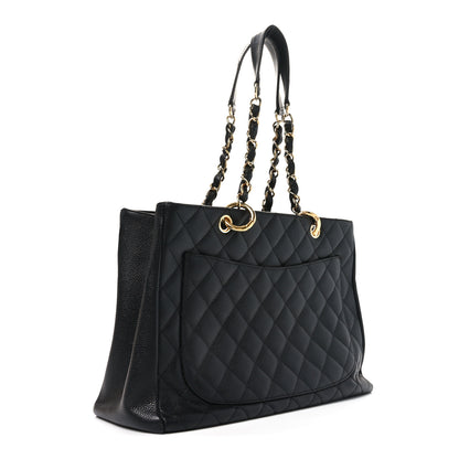 Chanel Caviar Quilted Grand Shopping Tote GST Black 3 of 12
