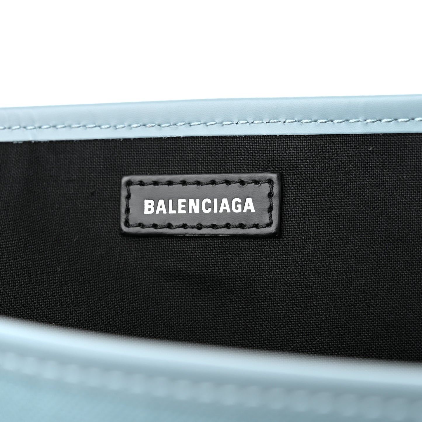 Cotton Canvas Calfskin S Navy Cabas Blue