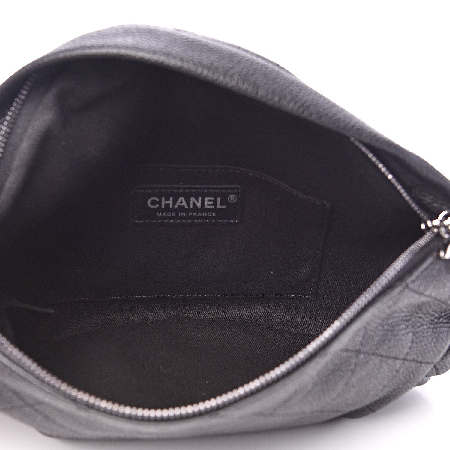 Chanel Caviar Stitched Banane Waist Bag Fanny Pack Black 4 of 8
