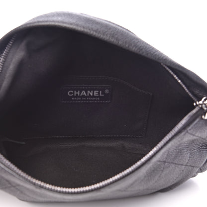 Chanel Caviar Stitched Banane Waist Bag Fanny Pack Black 4 of 8