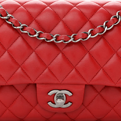 Chanel Lambskin Quilted Medium Double Flap Red 8 of 13