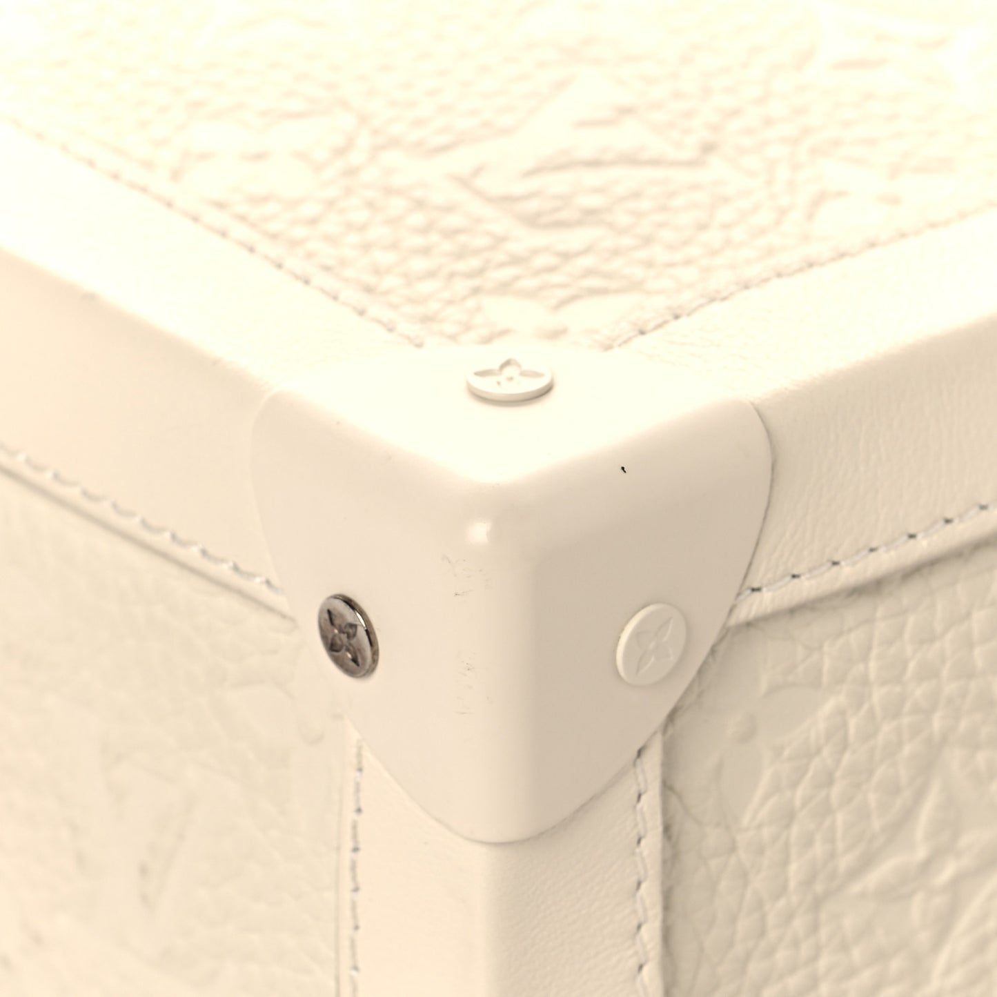 Taurillon Monogram Solar Ray Soft Trunk Powder White