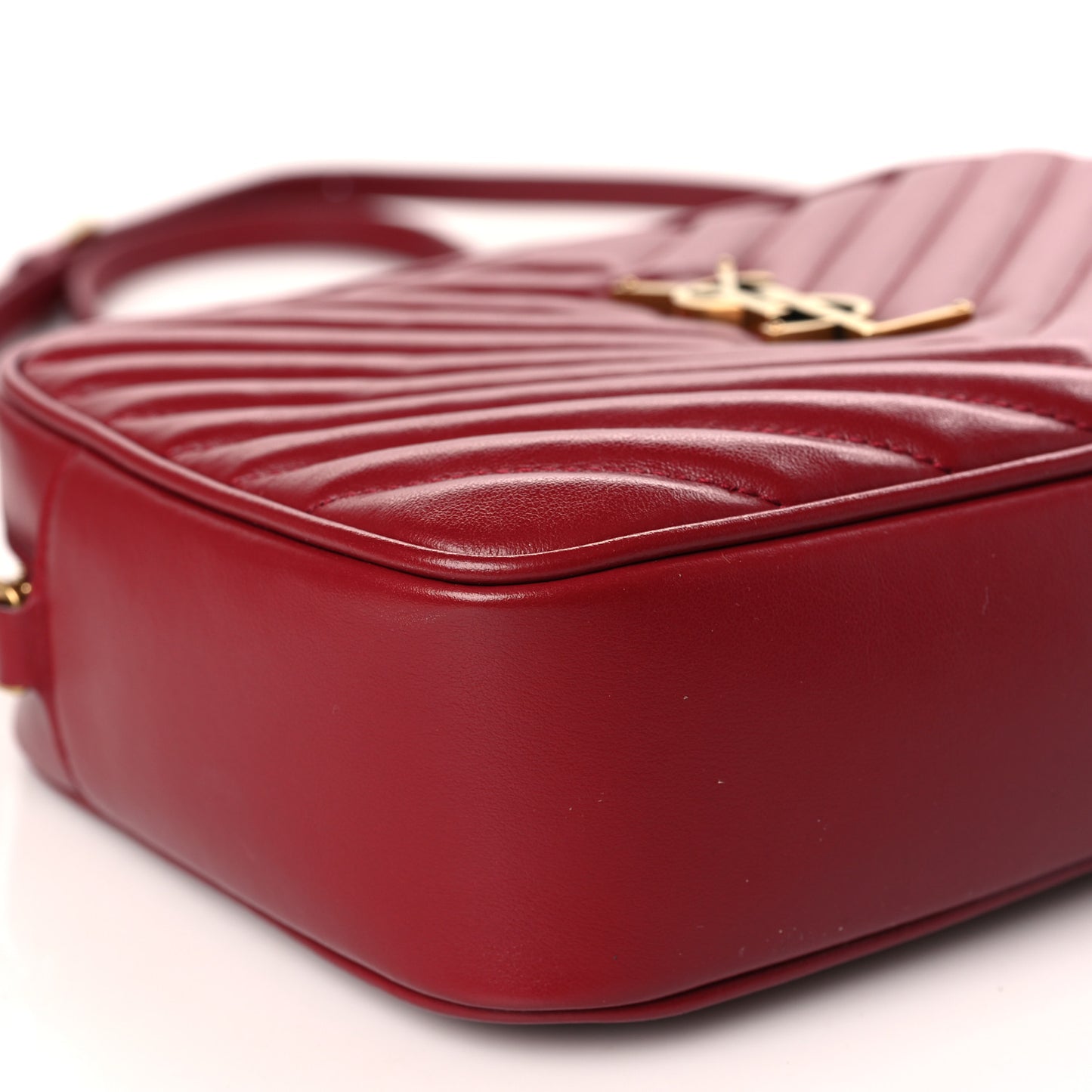 Calfskin Matelasse Monogram Lou Camera Bag Opyum Red